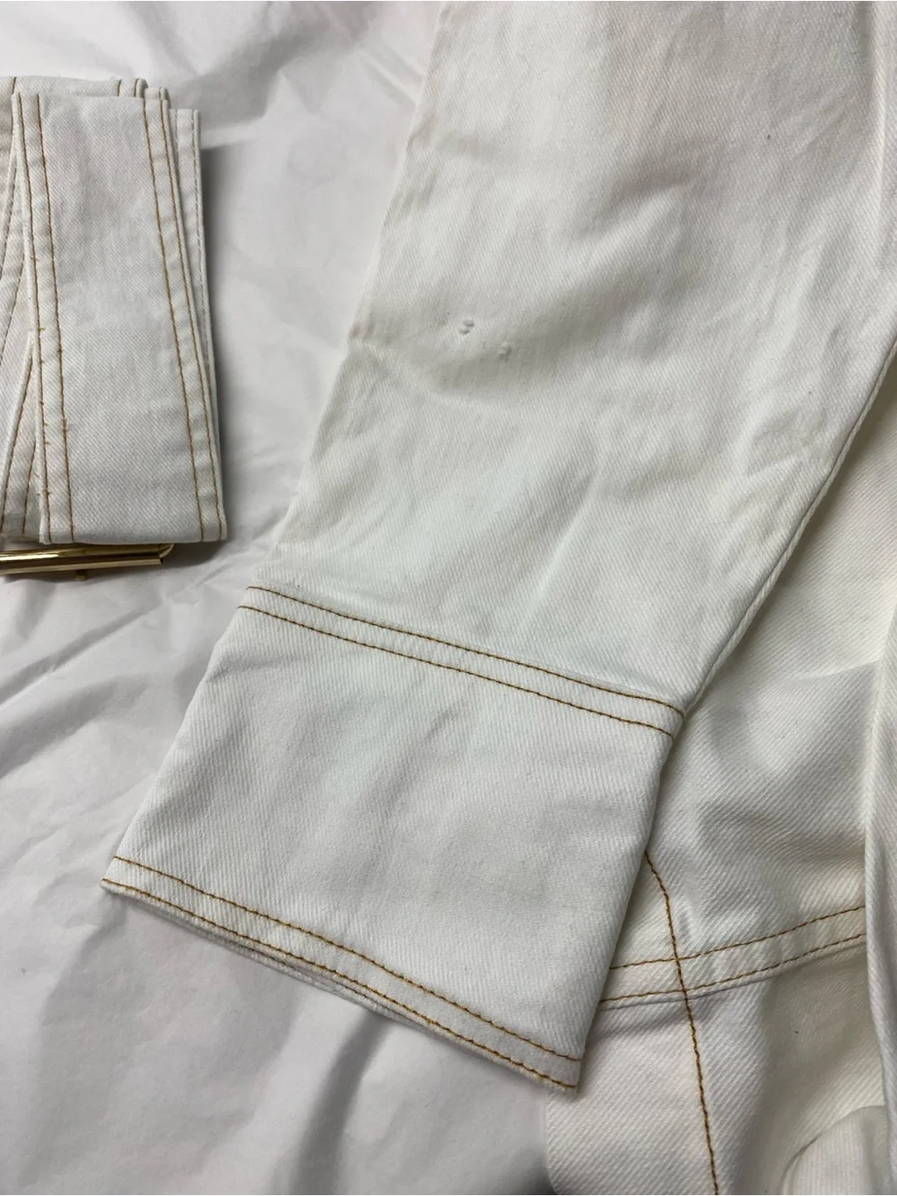 Bagatelle Belted Utility Jacket Cream Neutral Fall Coat - Picture 14 of 15
